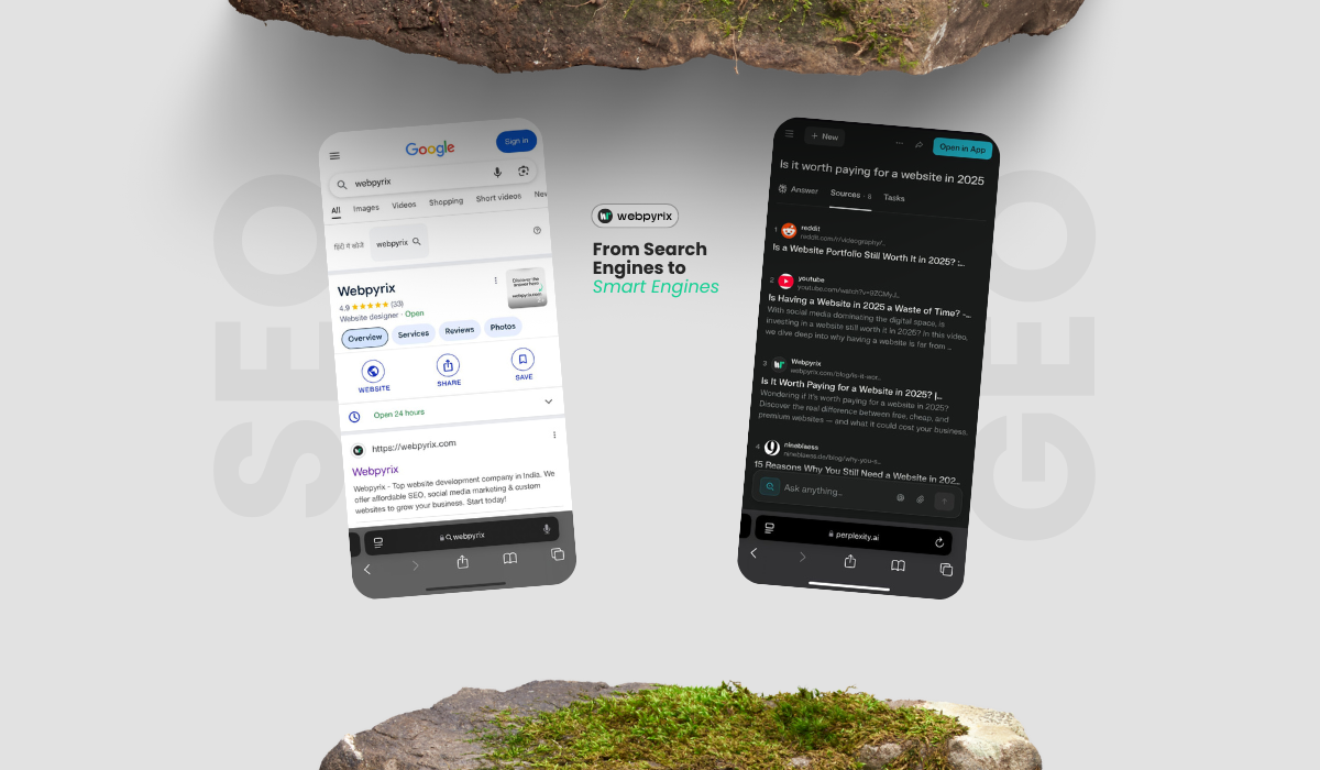 Visual comparison between SEO and GEO showing traditional search ranking vs AI-based content visibility